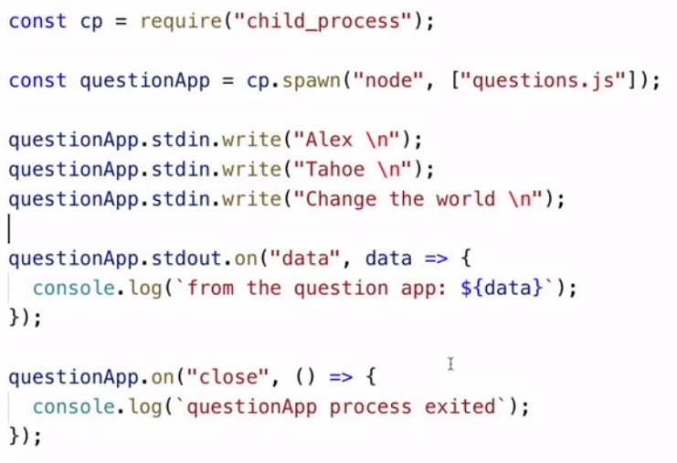 using child_process for async app