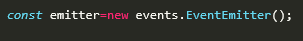 creating new event emitter object