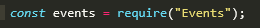 importing events module