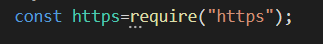 importing https module