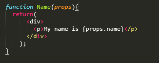 using props in a component