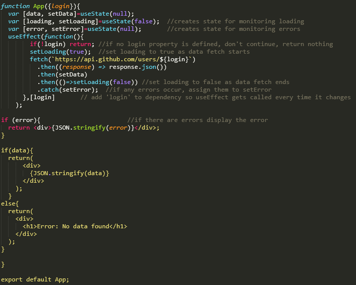 code for handling load states