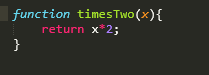 timesTwo function code